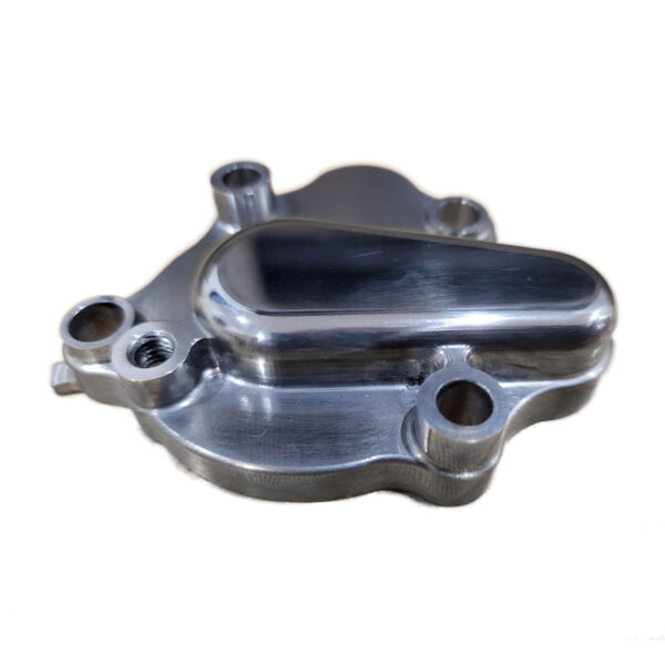 1985 - 1991 Honda CR250 Water Pump Cover Polished Aluminum Outside